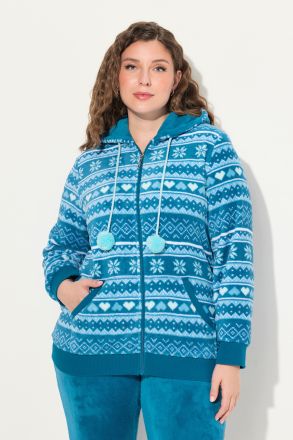 Plush Alpine Striped Loungewear Hoodie