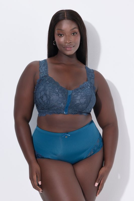 Lace Zip Front Versatile Wirefree Bustier