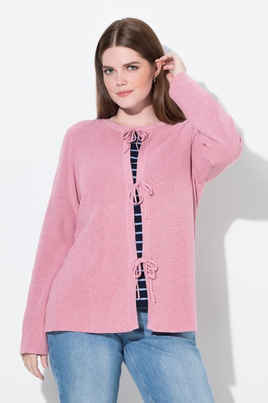 Жилетка плетена с връзки