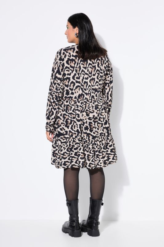 Mini dress, Leo, V-neck, flounces