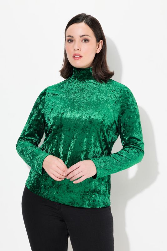 Velvet Holiday Mockneck Top