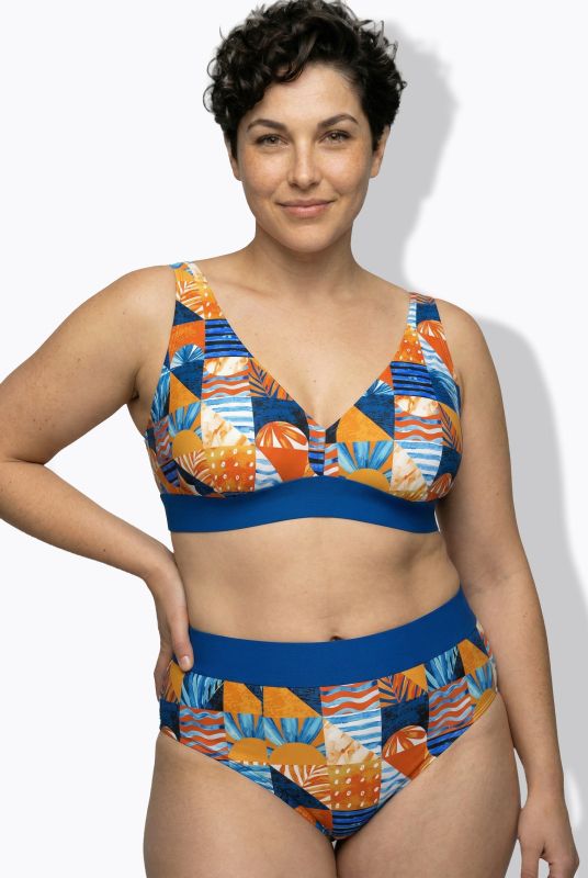 Бански с кариран принт