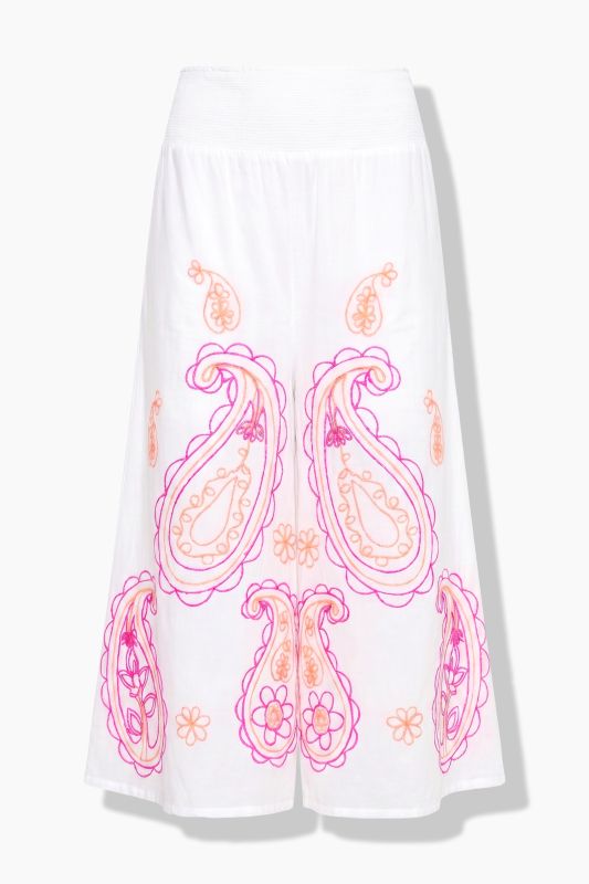 Панталон широк с пейзли бродерии