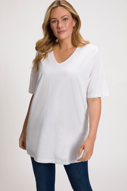 Basic V-Neck Relaxed Fit Short Sleeve Tee