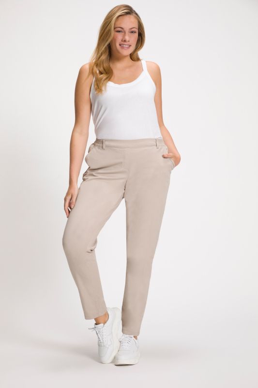 Chino Elastic Waist Stretch Cotton Pants