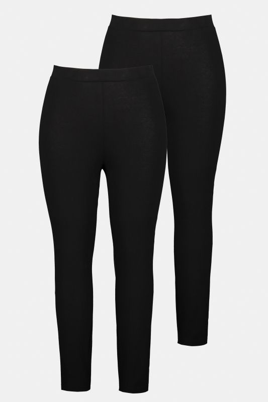 2 Pack of Jersey Leggings - High Waist Fit.