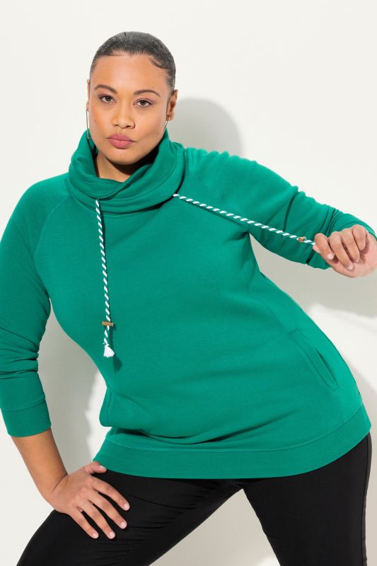 Drawstring Collar Sweatshirt