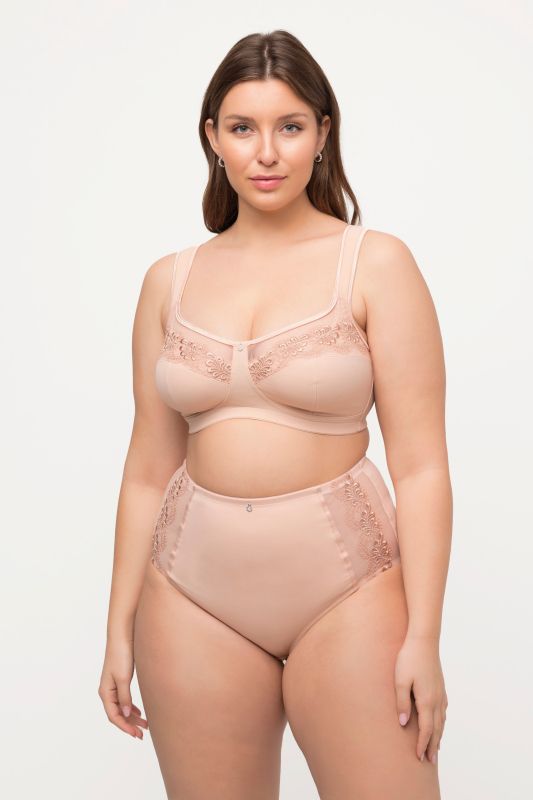 Embroidered Underwire-Free Comfort Bra