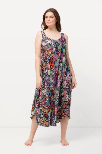 Mixed Print Sleeveless Dress