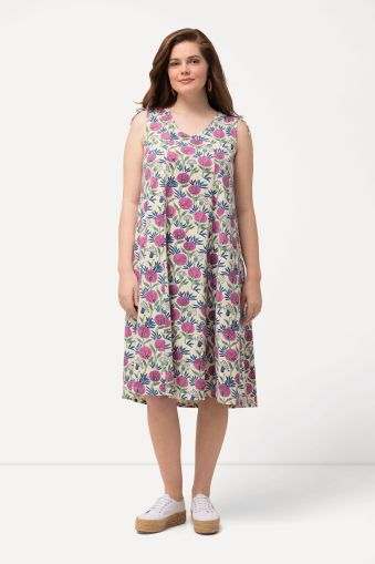 Eco Cotton Sleeveless Floral Dress