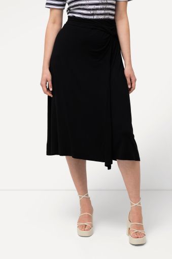 Draped Elastic Waist Jersey Skirt