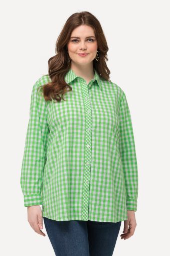 Checkered Long Sleeve Button-Down Shirt