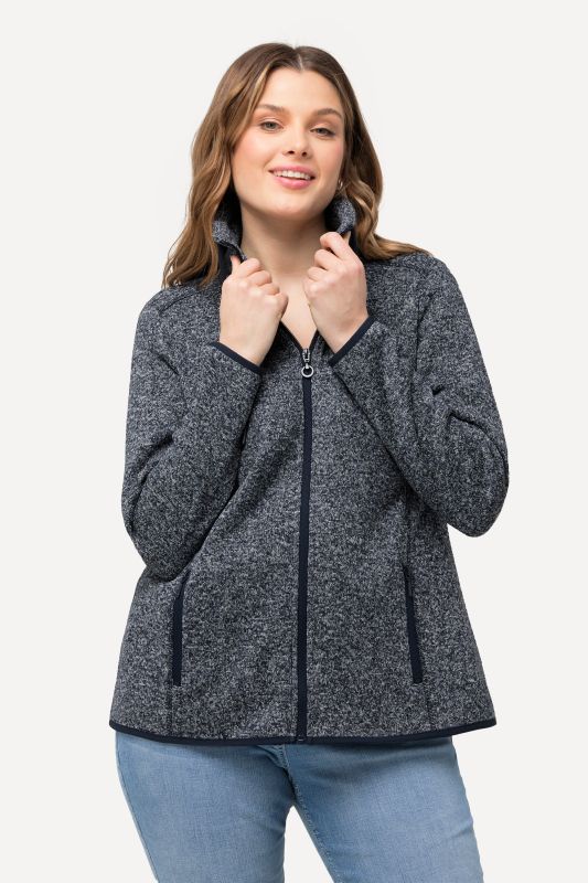 Heather Knit Fleece Jacket