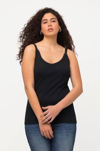 Ribbed Spaghetti Strap Jersey Tank