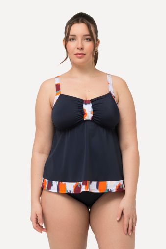 Abstract Trim Tankini