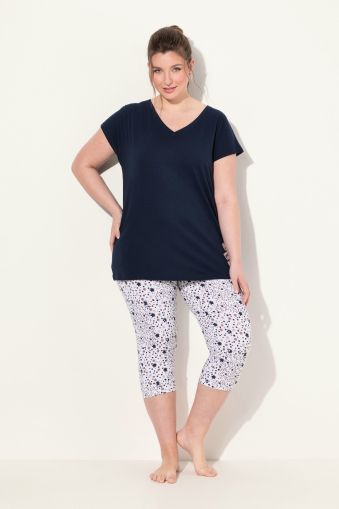 Star Print Short Sleeve Pajama Set