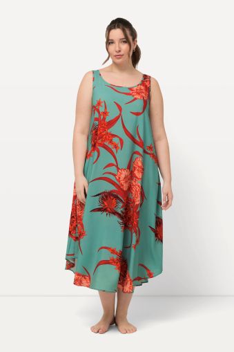 Floral Motif A-Line Dress