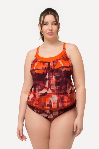 Abstract Print Tankini Set