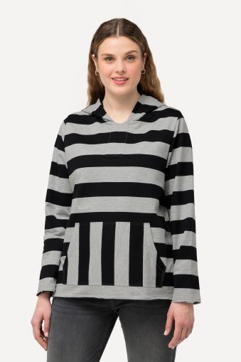 Mixed Stripe Long Sleeve Hoodie