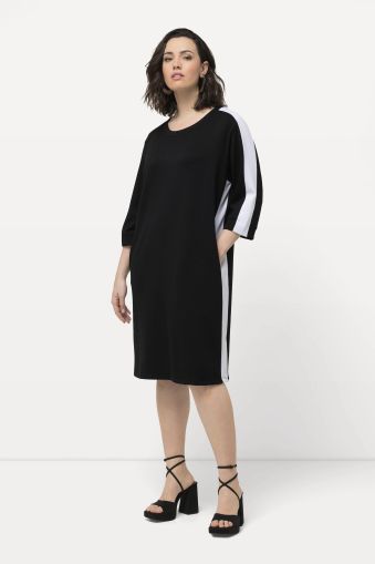 Boat Neck 3/4 Sleeve Dress