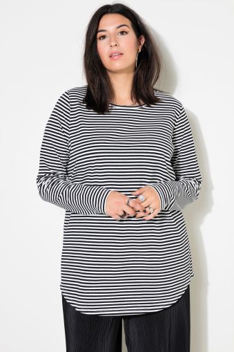 Stripe Print Long Sleeve Tee