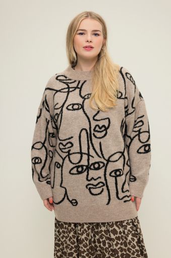 Abstract Faces Sweater