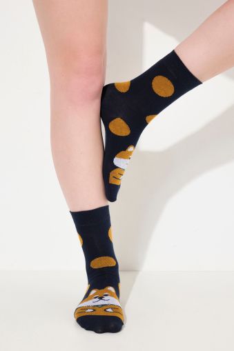 Animal Print Crew Socks