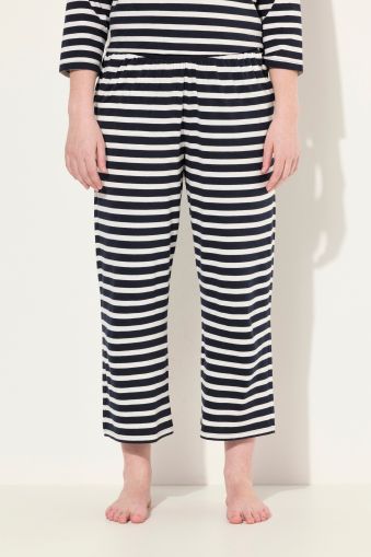 Eco Cotton Striped Cropped Pajama Pants