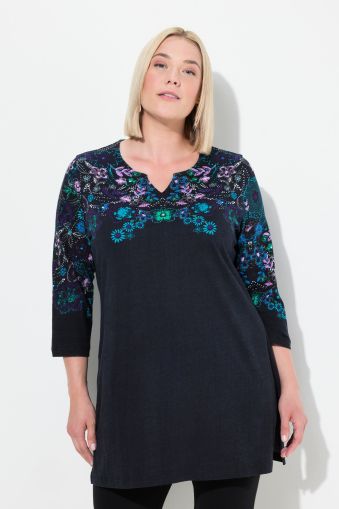 Placement Print Cotton Tunic