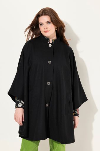 Cape-Style Button Close Poncho