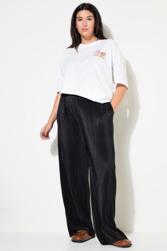 Pleated Pocket Wide Leg High Waist Pants