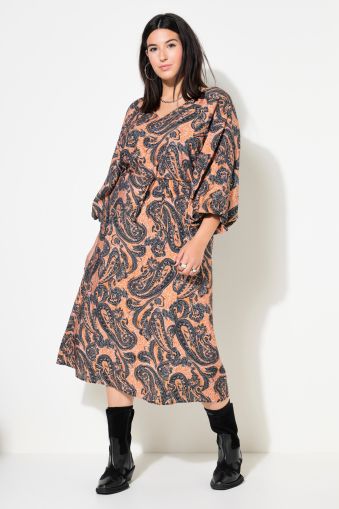 Paisley Balloon Sleeve Dress