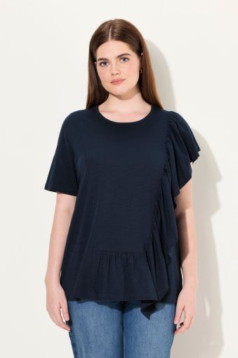 Eco Cotton Asymmetric Flounce Tee