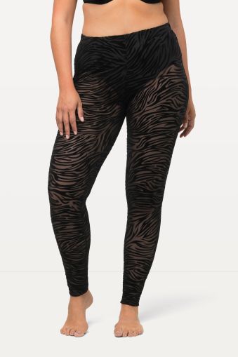 Sheer Zebra Print Leggings