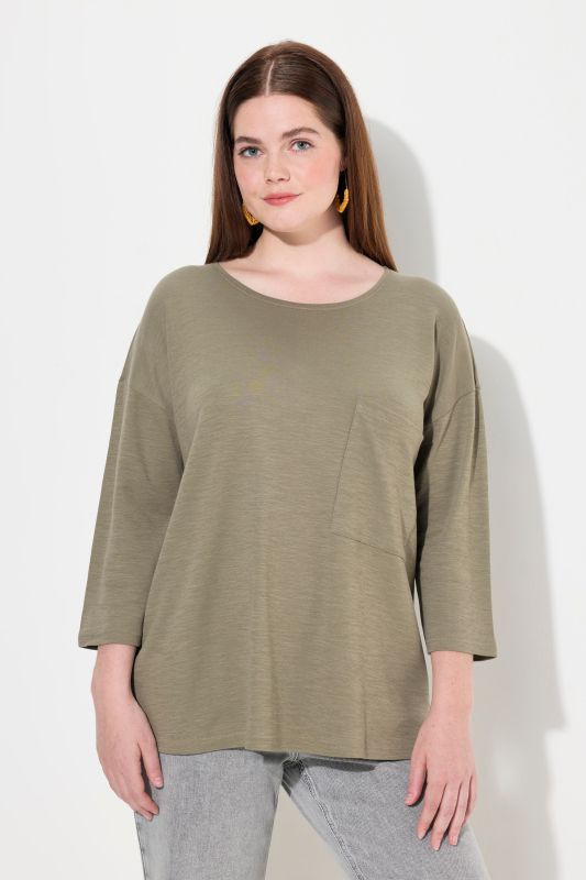 Eco Cotton Oversized 3/4 Sleeve Tee