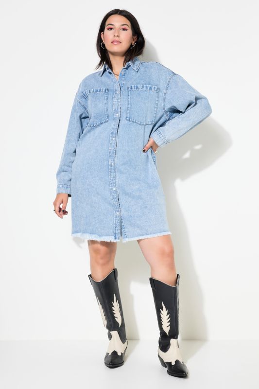 Raw Hem Denim Dress