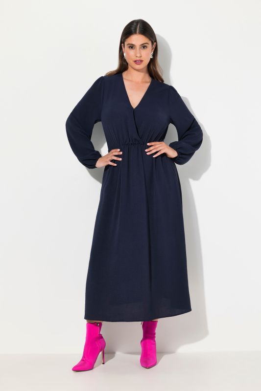 Wrap Look Long Sleeve Dress