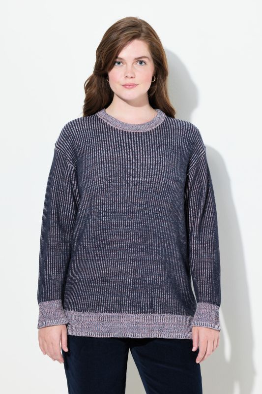 Eco Cotton Mixed Rib Knit Sweater