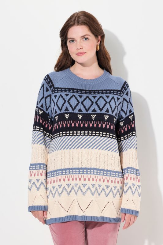 Eco Cotton Fair Isle Knit Sweater