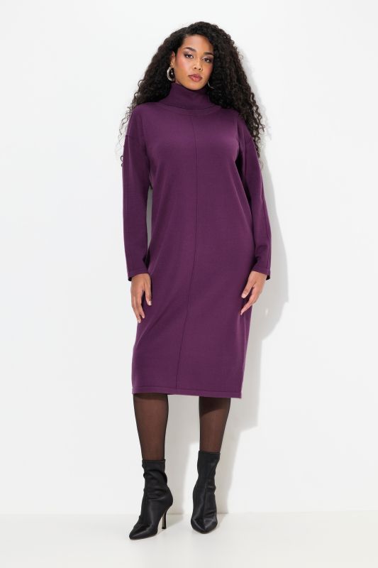 Decorative Seam Long Sleeve Knit Dress