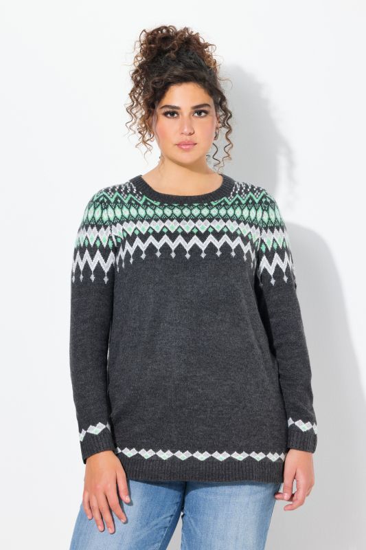 Norwegian Style Pastel Tone Long Sleeve Sweater