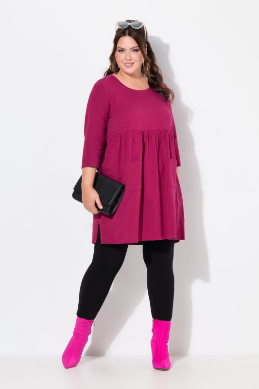 Empire Waist Patch Pocket Knit Tunic