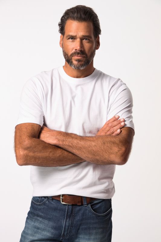 T-Shirt, Basic, Round neck, combed cotton, up to 8XL