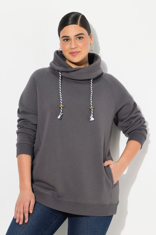 Drawstring Collar Sweatshirt