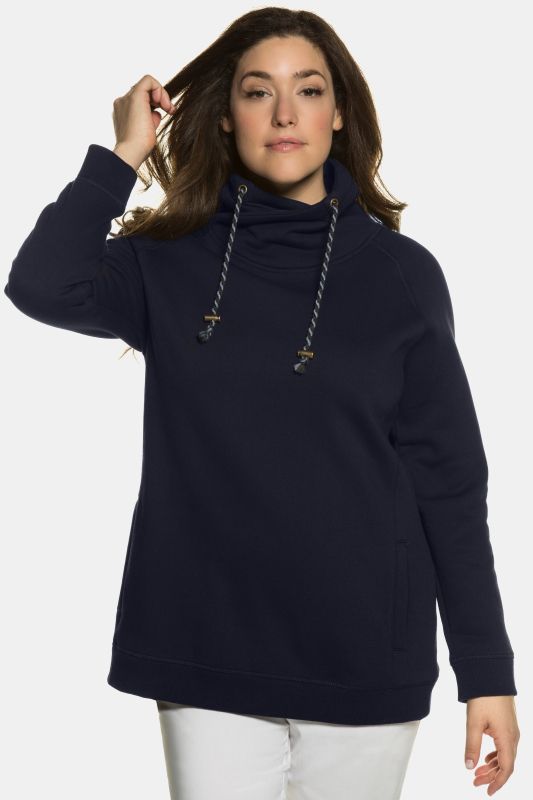 Drawstring Collar Sweatshirt