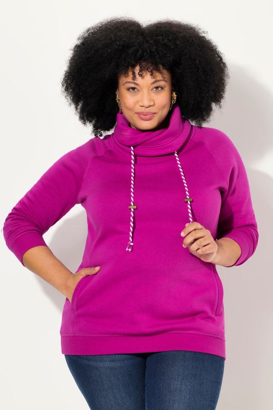 Drawstring Collar Sweatshirt