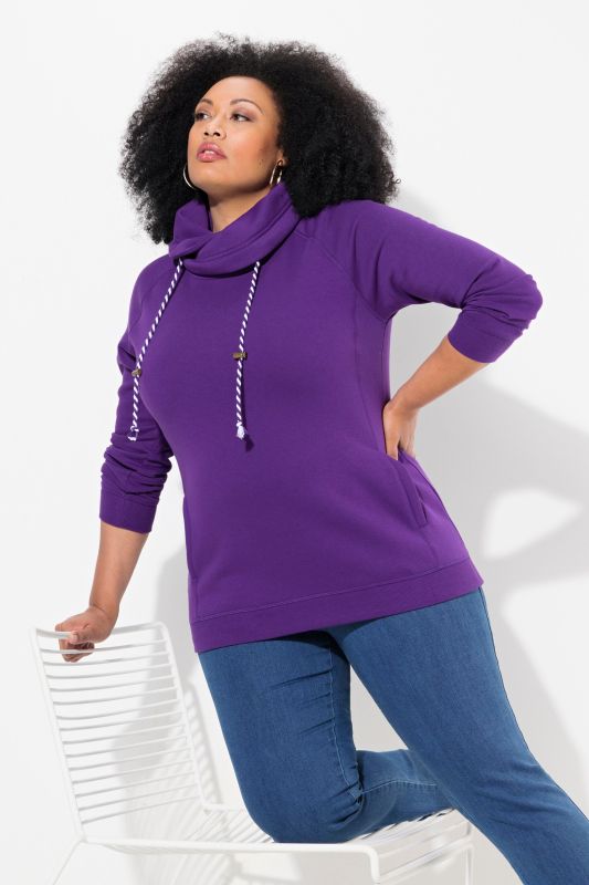 Drawstring Collar Sweatshirt