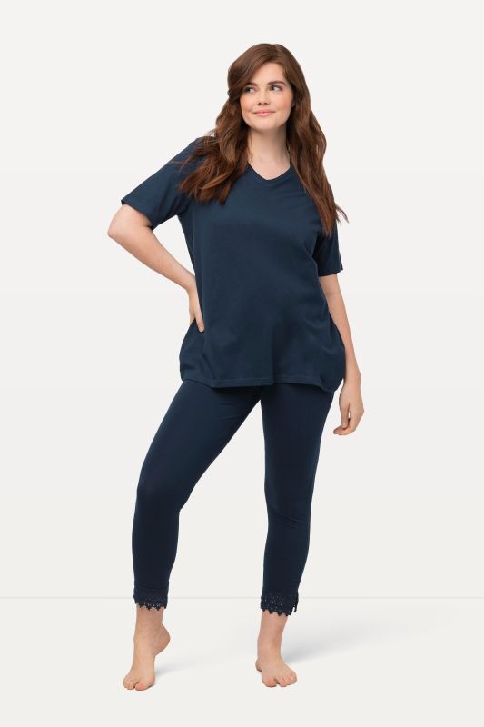 Eco Cotton Lace Trim Leggings