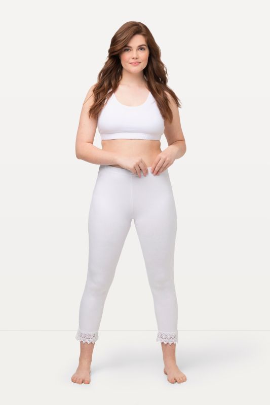 Eco Cotton Lace Trim Leggings