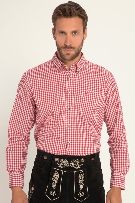 Long Sleeve Check Print Traditional Shirt